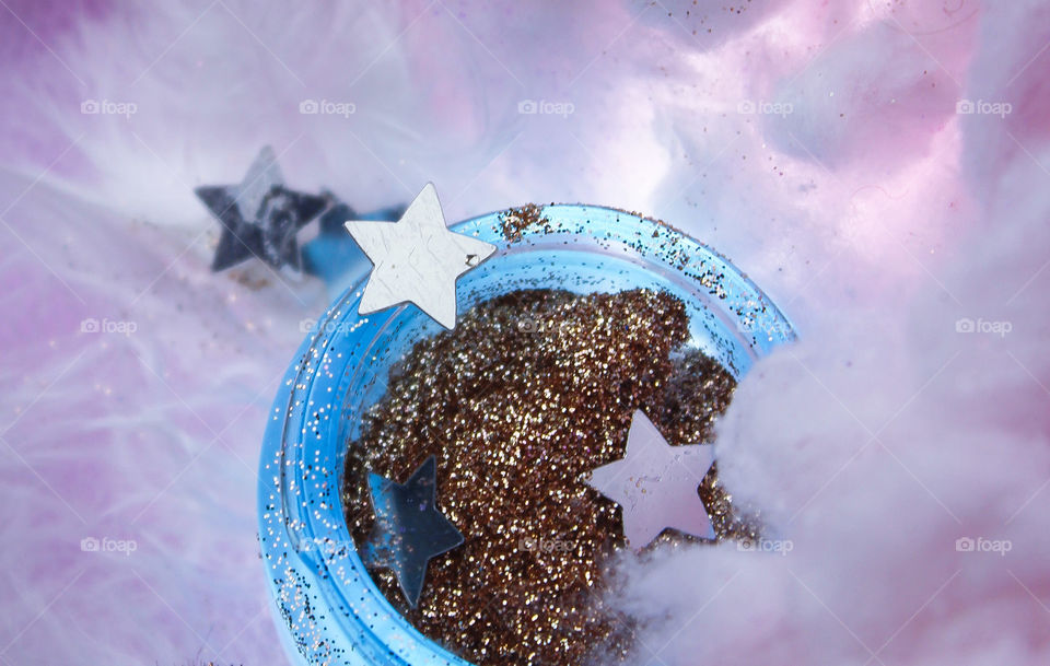 Christmas stars glitter makeup