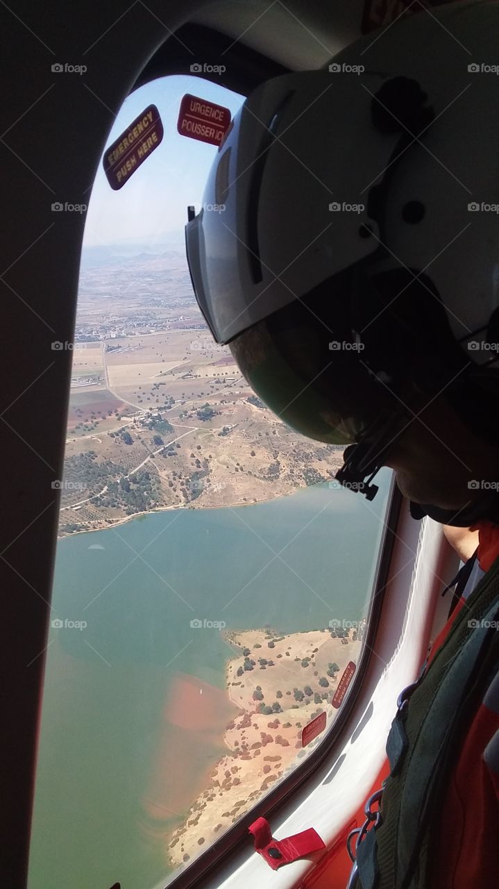 mission in elecopter to put out a forest fire