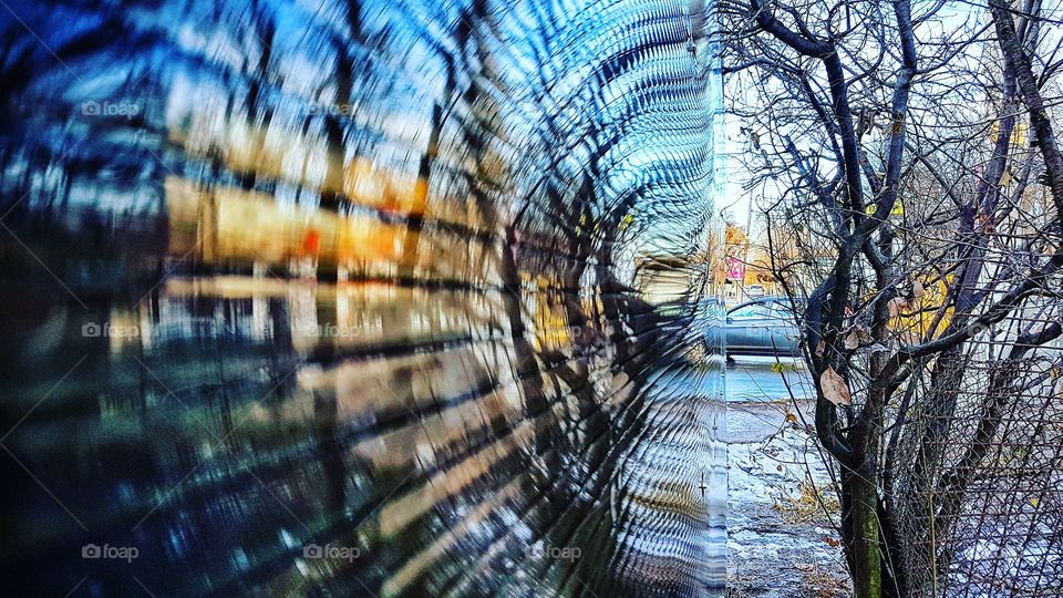 Street reflections in Bucharest