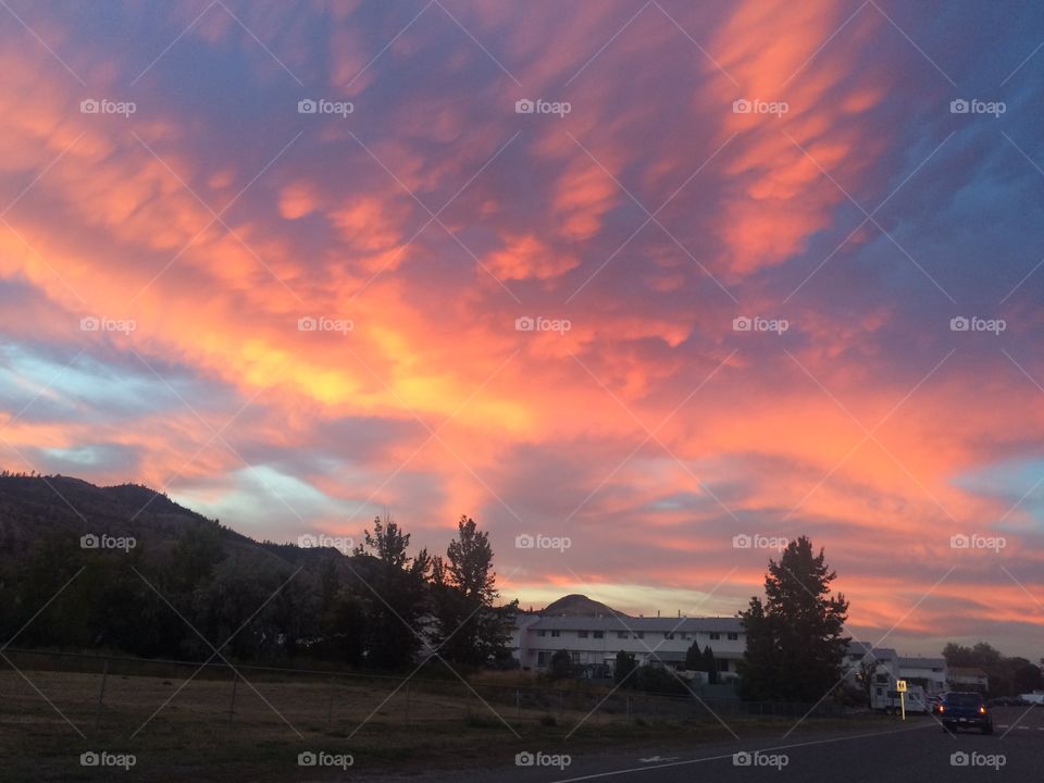 Beautiful city sunset 