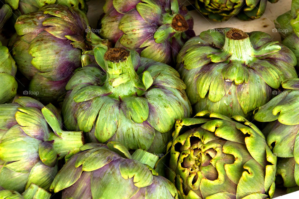 Full frame shot of artichokes