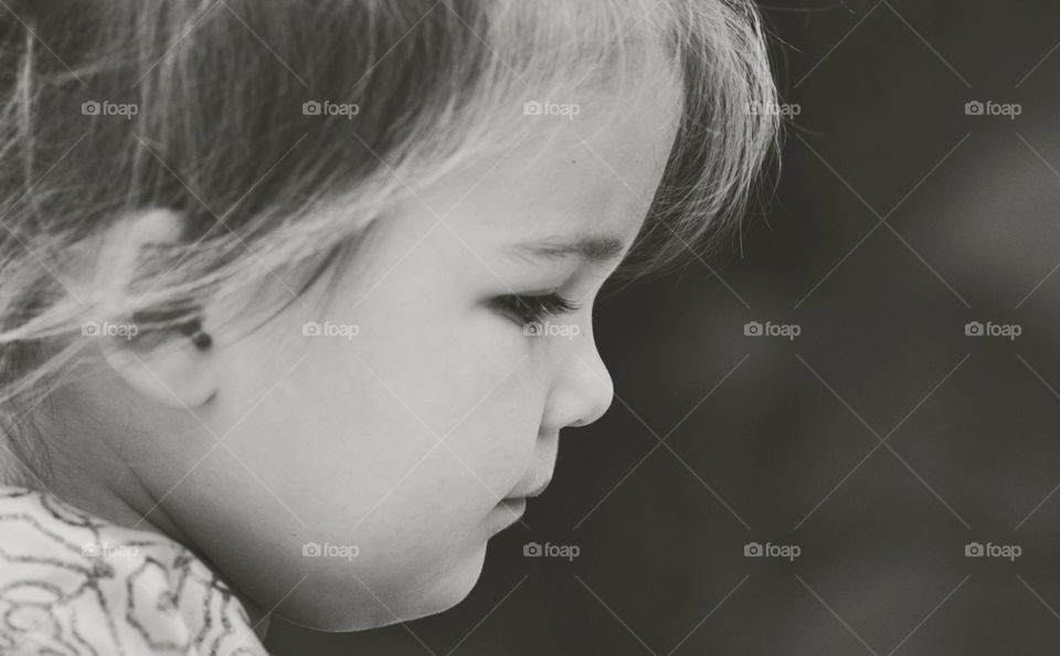 Black and white  profile 