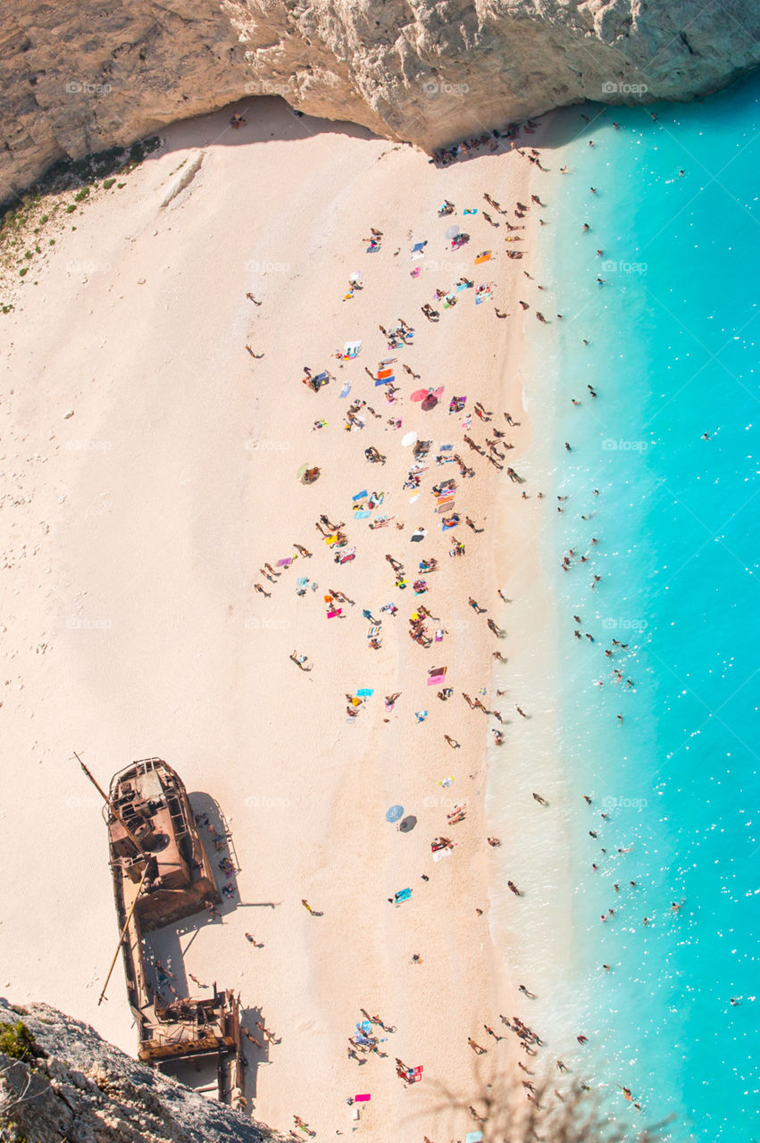 Famous Shipwreck Beach At Zakynthos Island Greece