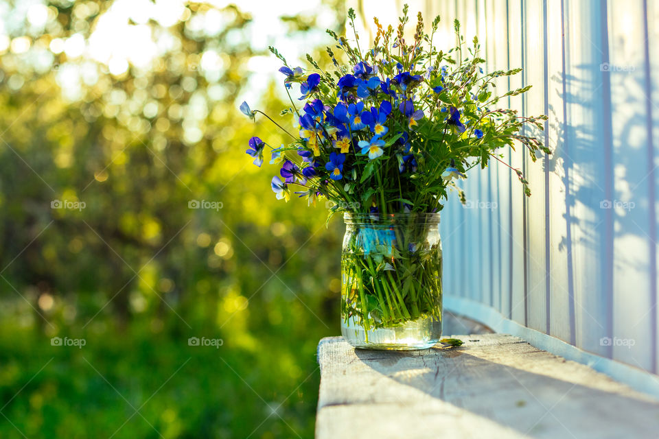 Bouquet of forget-me-not flowers