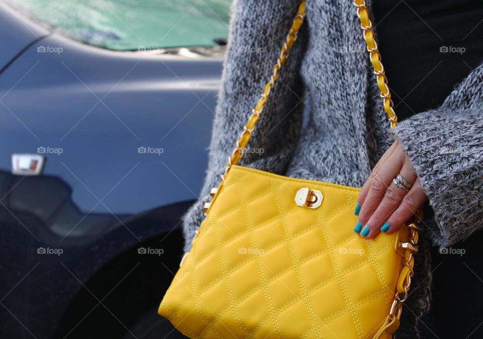 yellow sling bag