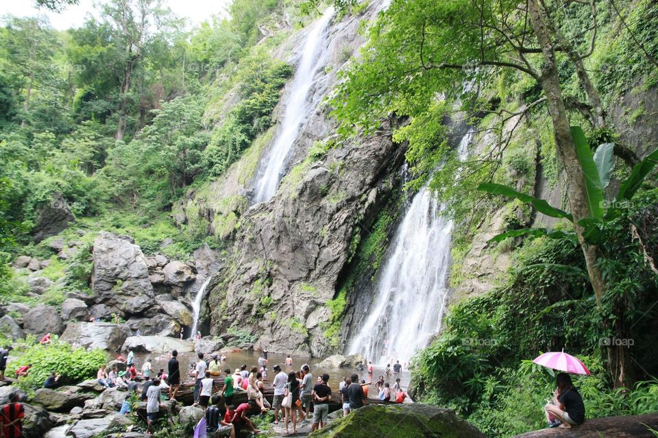 Klonglan waterfall in khamphaengphet thailand