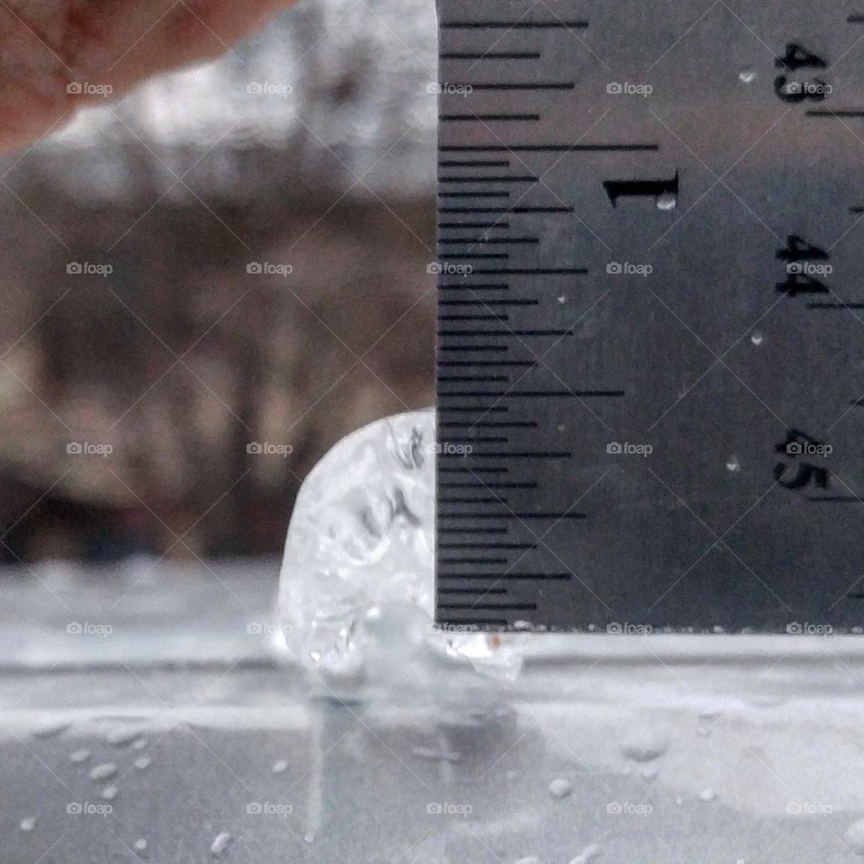 A half inch of ice from freezing rain