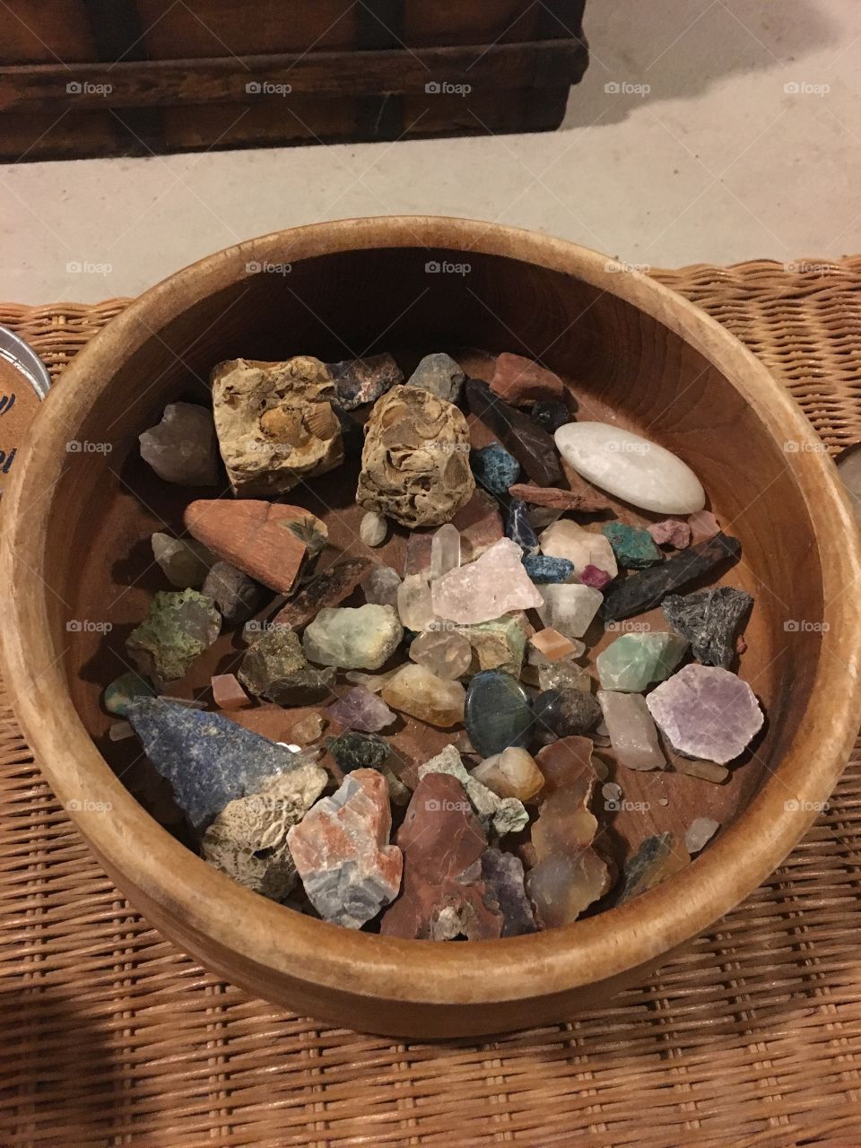 Bowl of crystals 