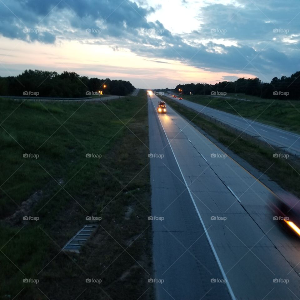 Oklahoma skies and highways