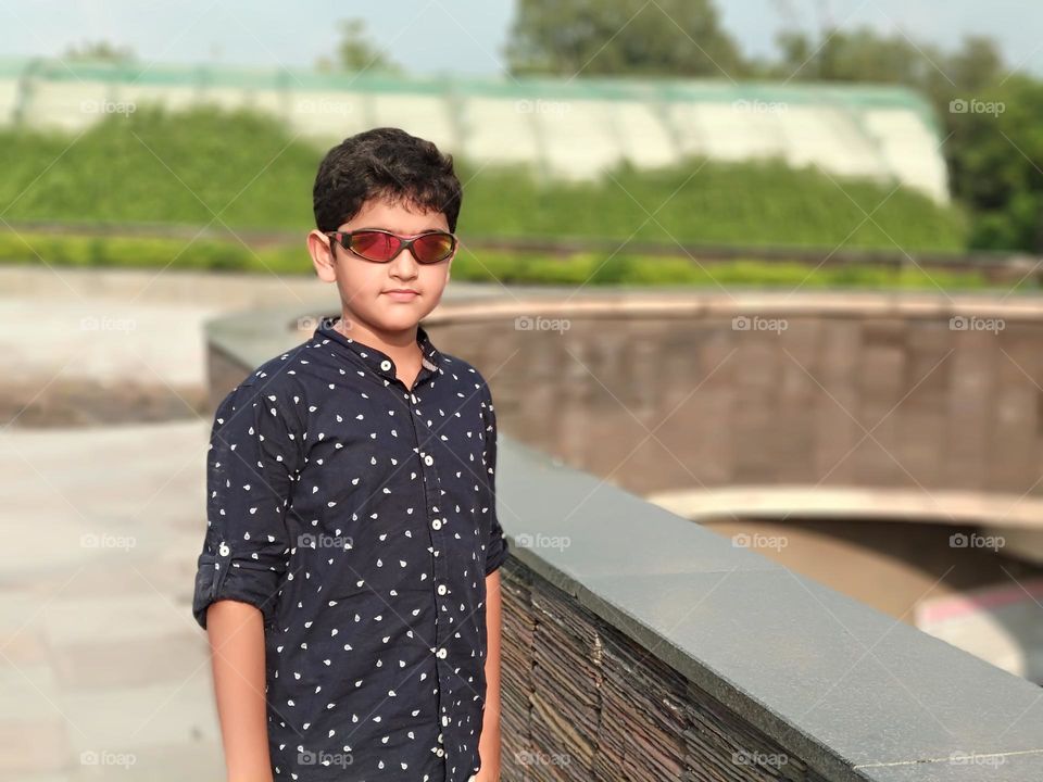 Indian boy with sunglasses