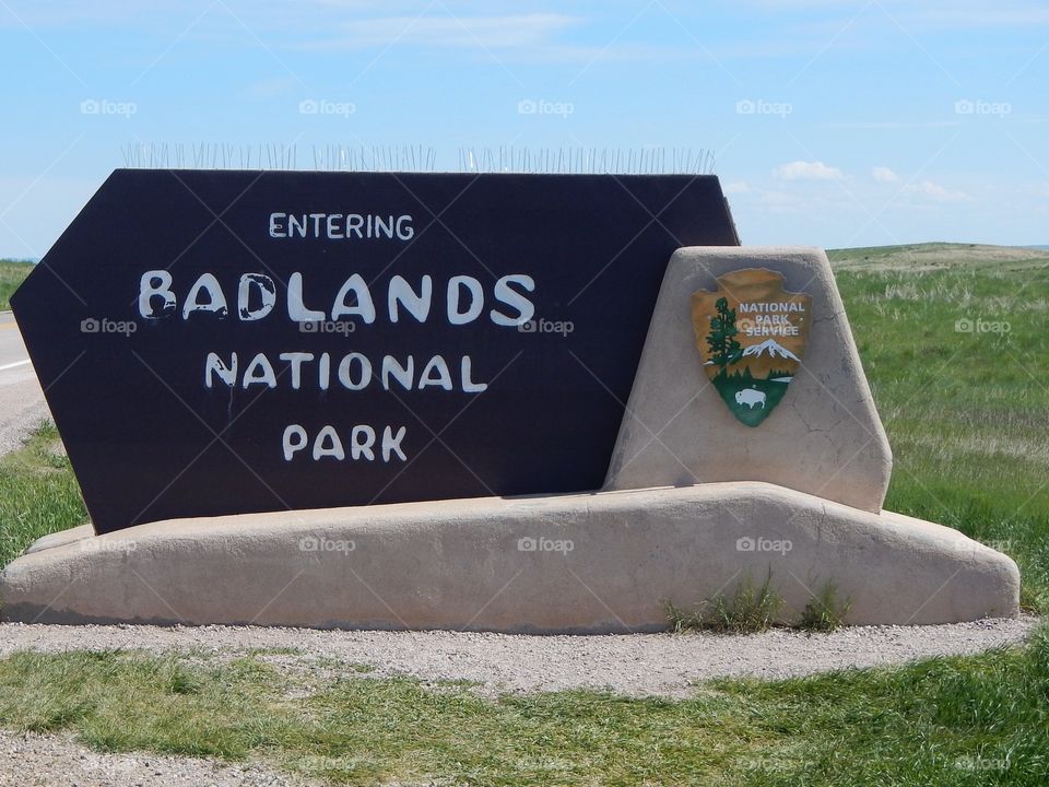 Badlands sign