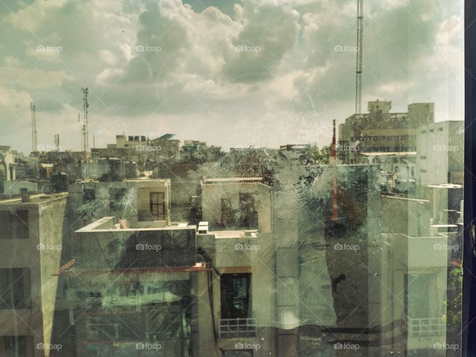 Noida city Window view