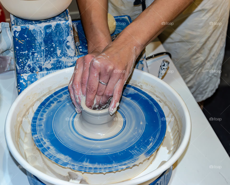 Making pottery