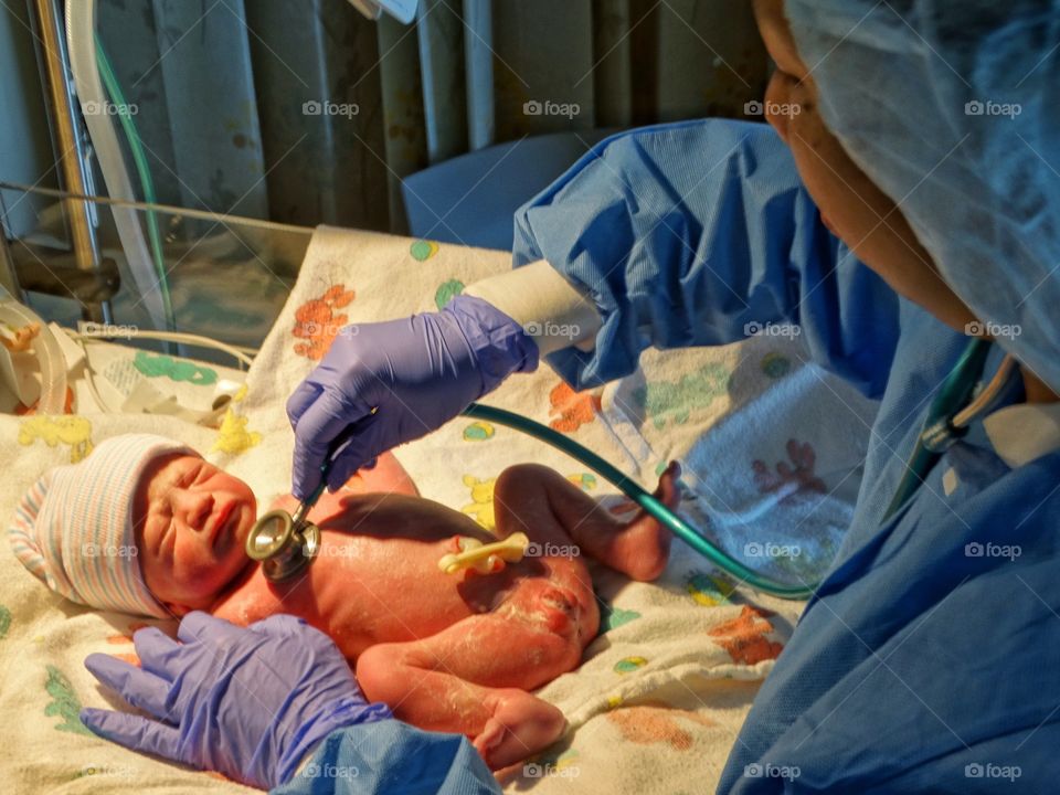 Newborn Premature Infant In Intensive Care
