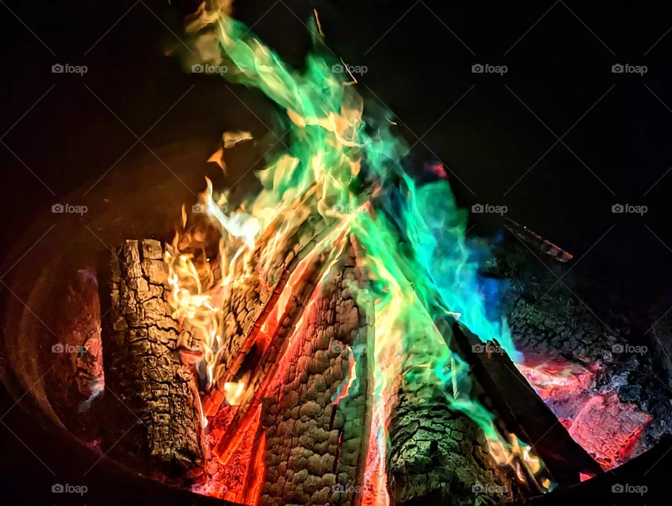 Rainbow fire