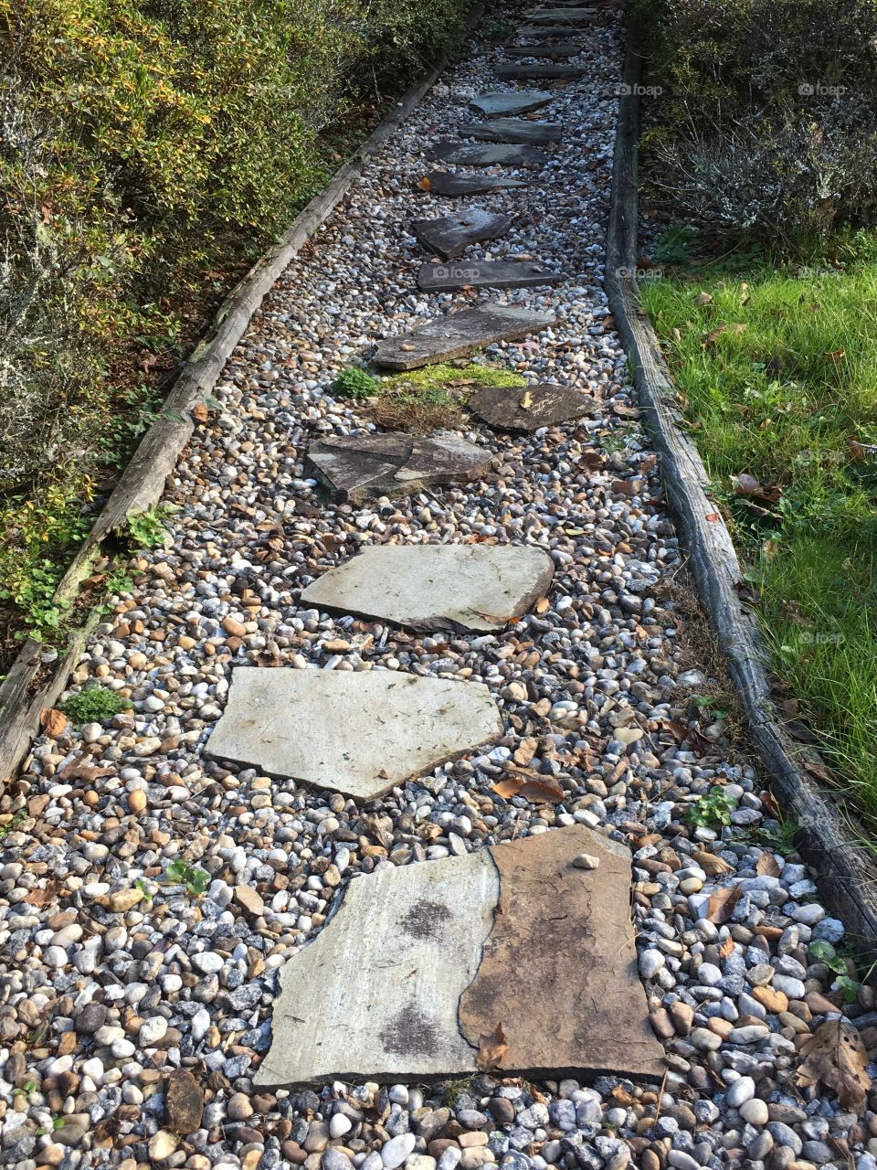 Mountain stone walkway