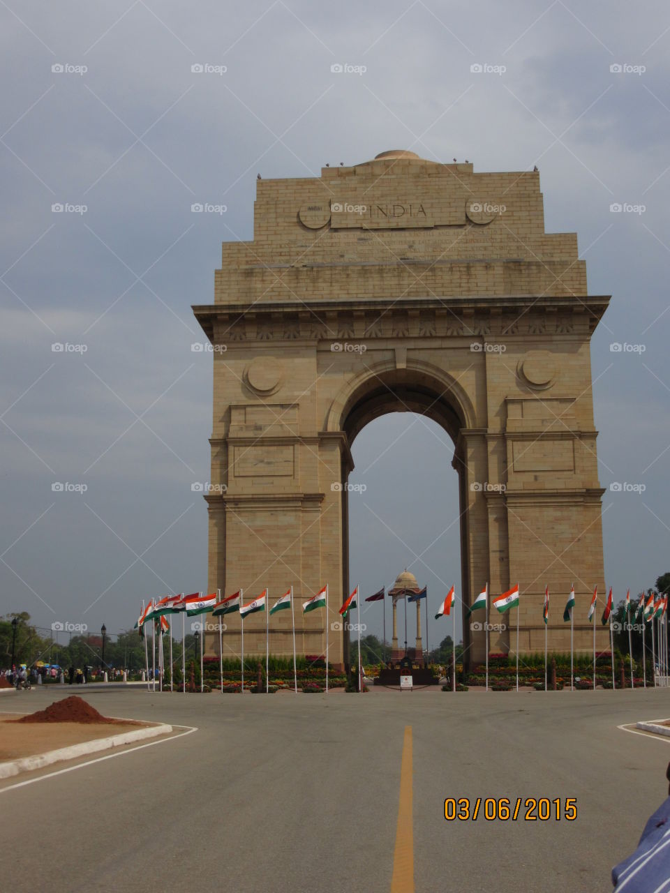 India's war memorial gate in Delhi, India