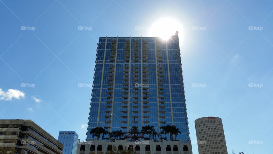 Sun Behind a Building