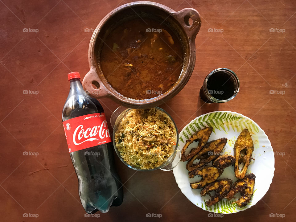 Fish biriyani and coke for Lunch 