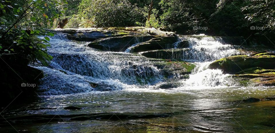 Waterfall on Whetstone creek in South Carolina