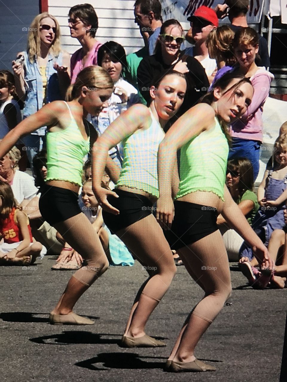 Dancers performing at a local summer festival
