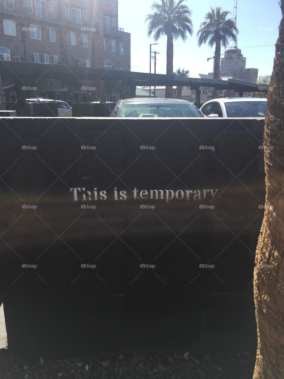 I took this photo towards the end of February, 2020. Things were so unknown and a little scary at first. This art caught my eye because it was what I needed to hear/see. It still helps me get through my days and to remember that “This is temporary.”