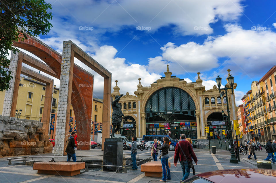 Cityscape of Saragossa, Spain