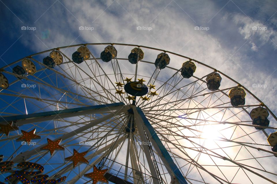 Ferris wheel in the sun