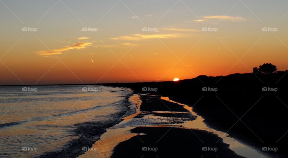 Sunset in Falsterbo, Sweden.