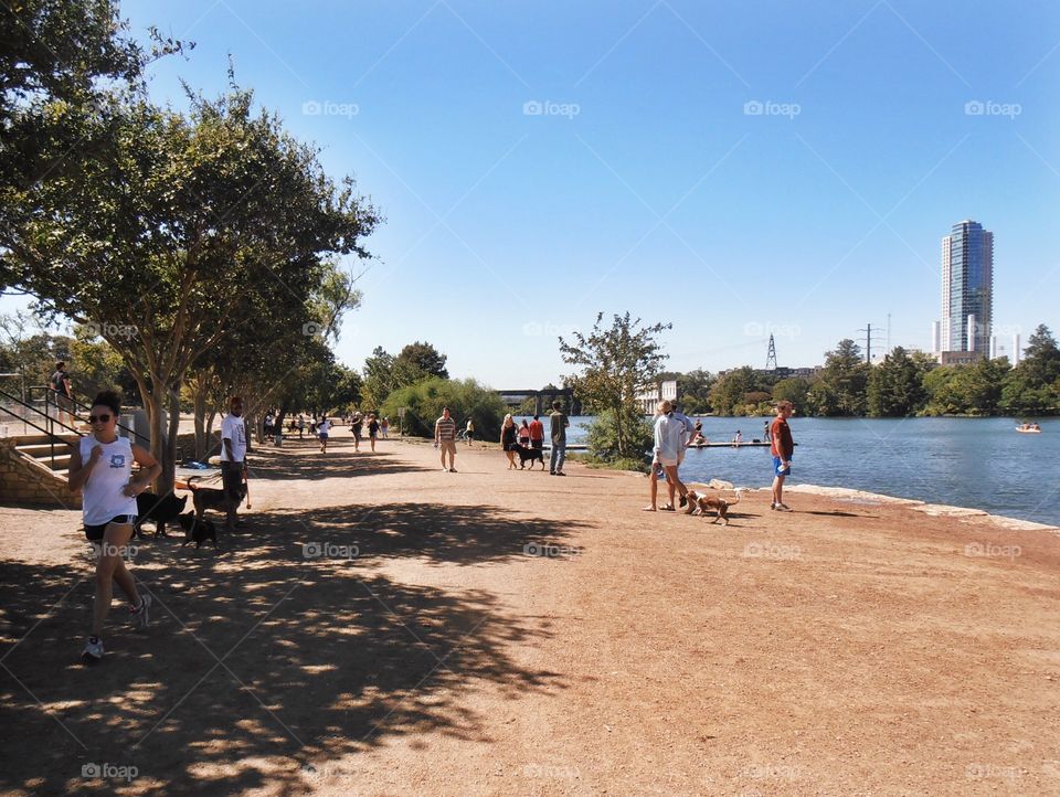 Enjoying the urban trails in Austin, Texas