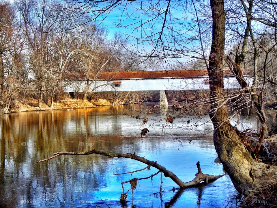 Beautiful covered bridge 
