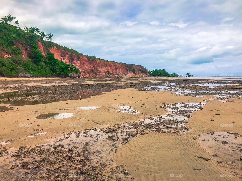 Linda praia de cumuruxatiba Bahia Brasil 