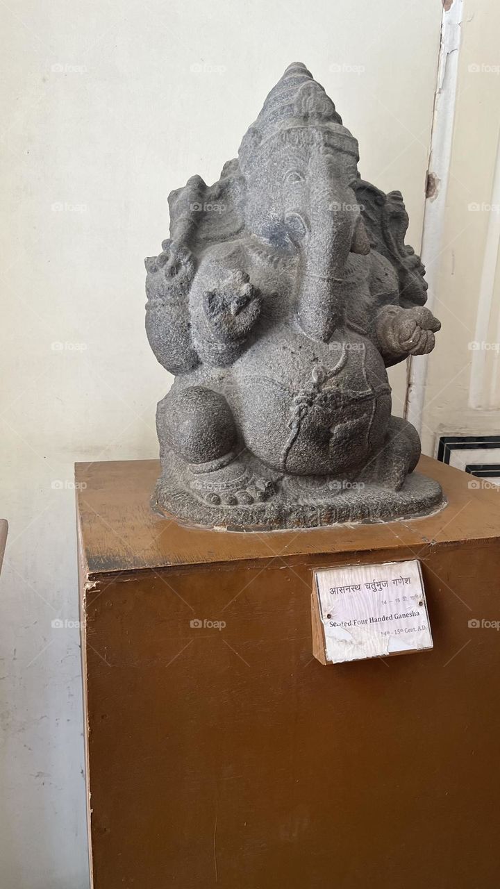Lord Ganesha's Antique statue Situated in hwa mahal #ganpti #ganesha #ganesh