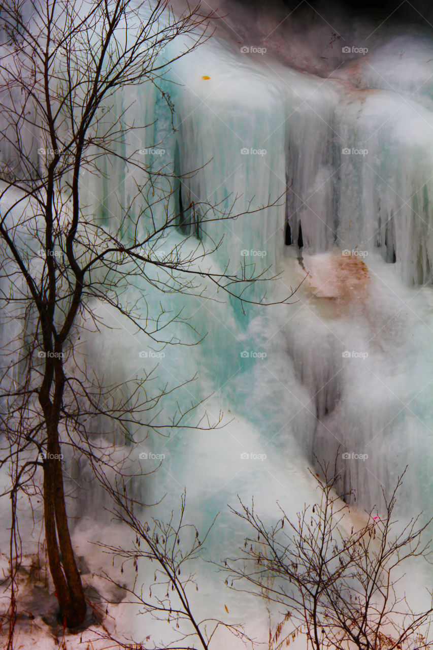 Glacier waterfall in vermont