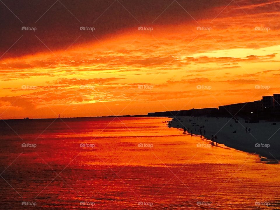 Orange sunset goddess