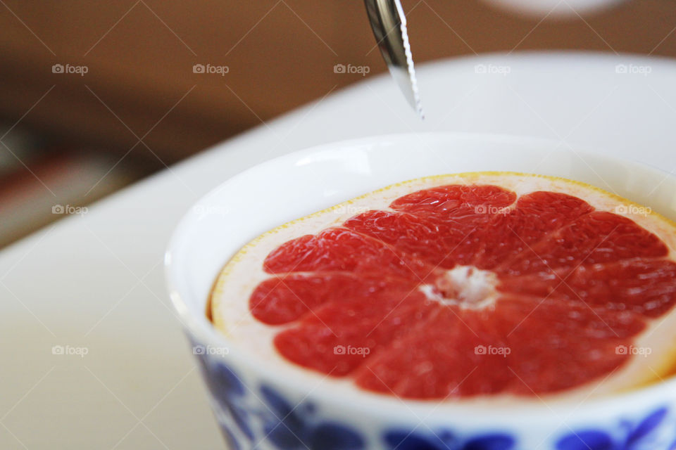 Grape fruit in bowl