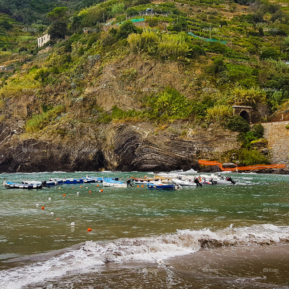 Landscape in Vernazza in Italy
