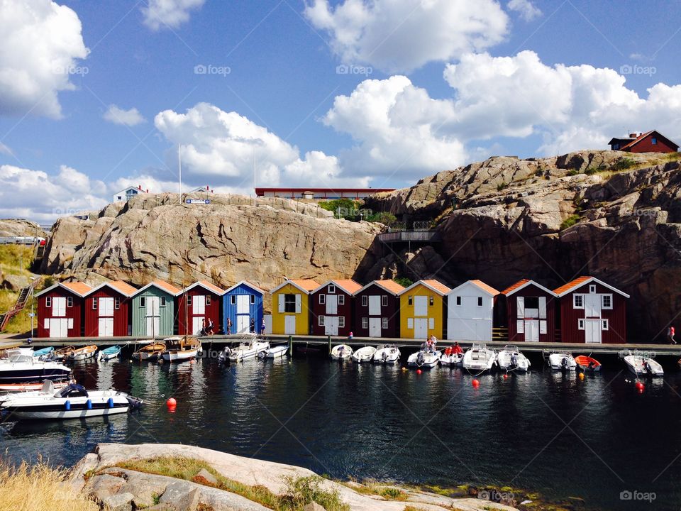 boathouses. Boathouses which is a storage area for equipment for the fishing population on coasts and archipelagos.