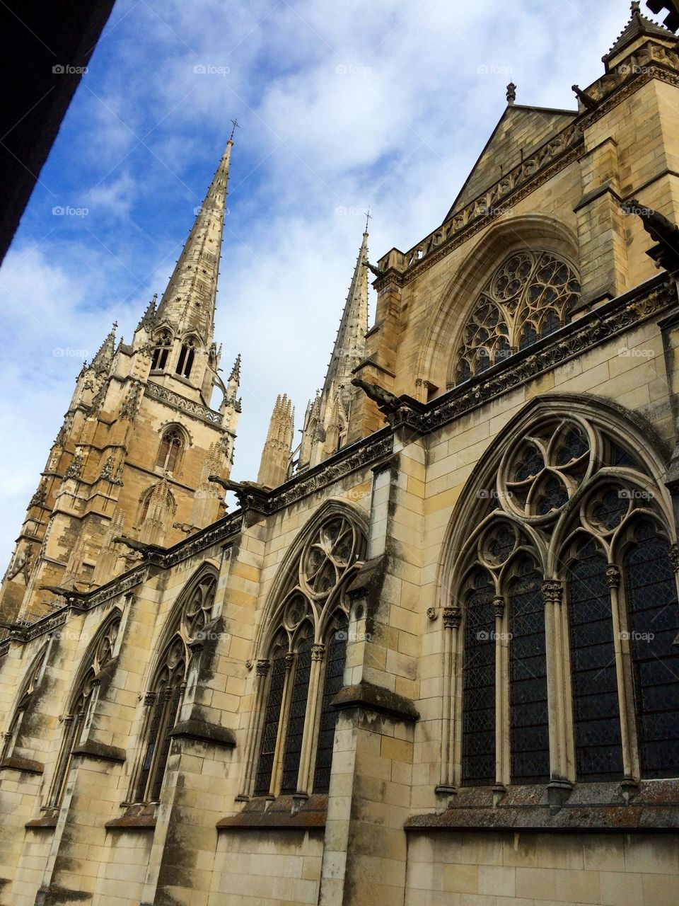 Old monastery with blue sky 