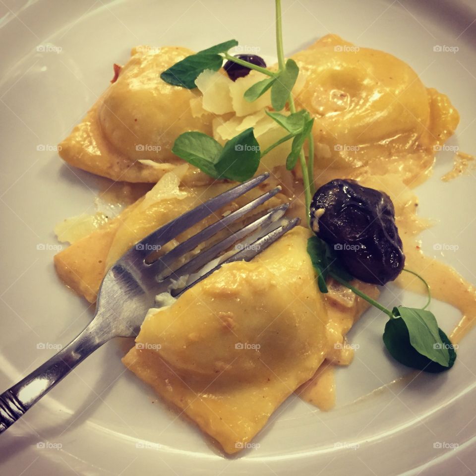 Butternut squash ravioli 