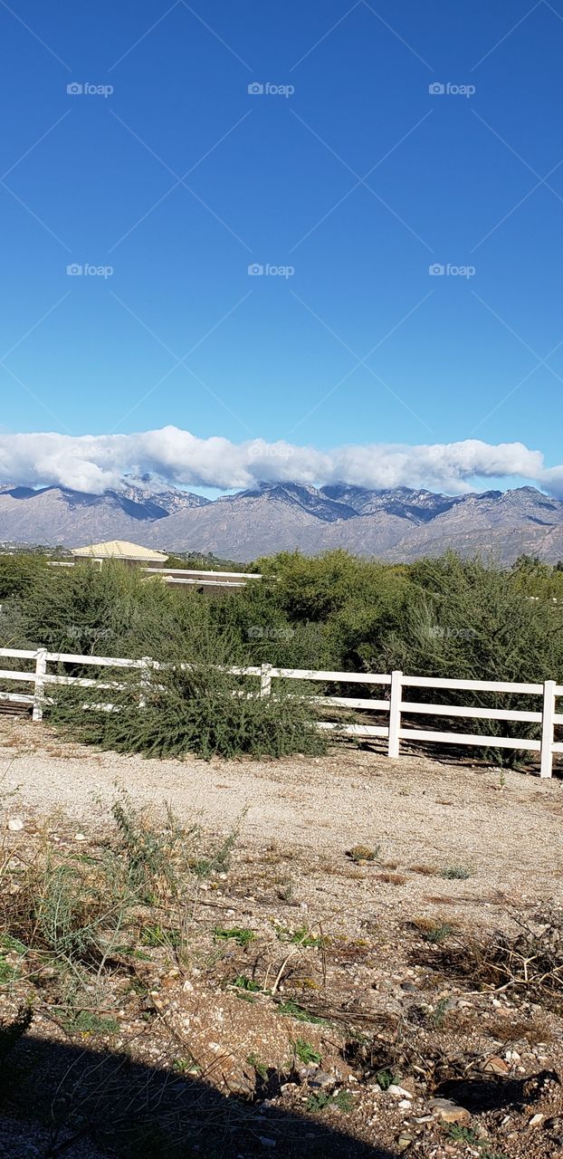 clouds over the mountains