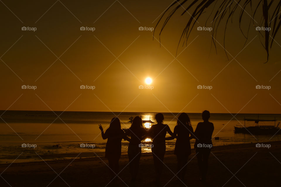 sunset with friends