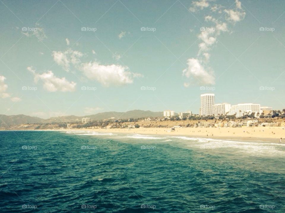 Santa Monica . View from the Santa Monica pier in Santa Monica, California 