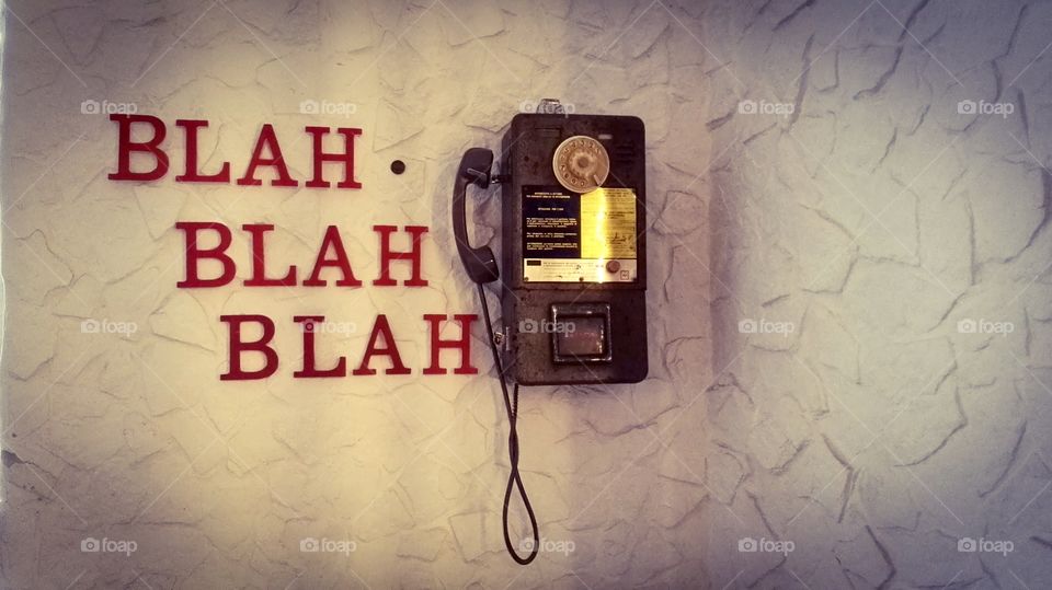 Old public telephone. Vintage 