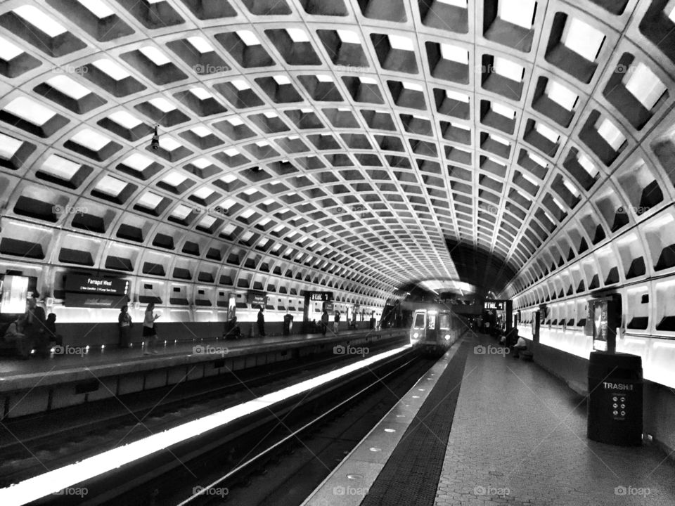 Metro stop in Washington, DC