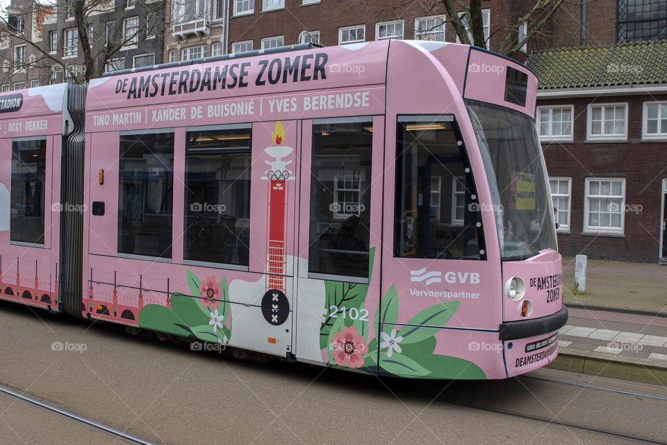 Theme 14 Tram De  Amsterdamse Zomer At Amsterdam The Netherlands 21-3-2024
