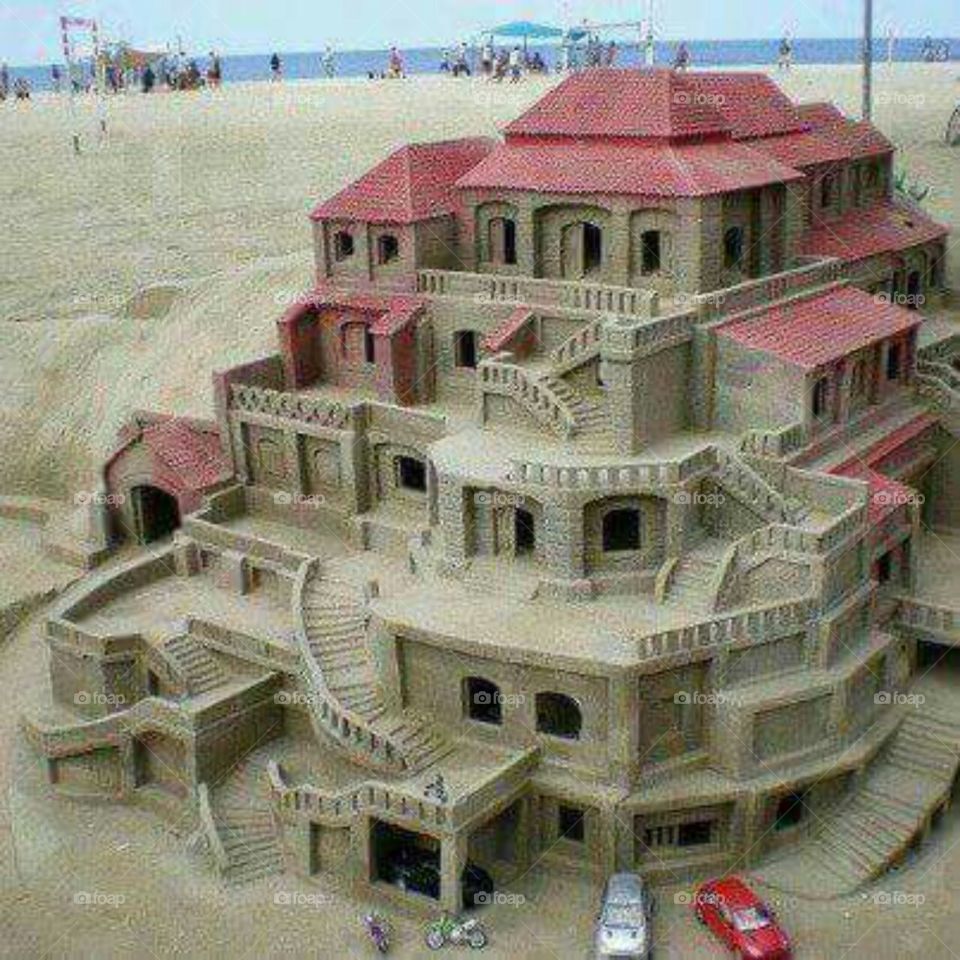 beautiful palace made of sand