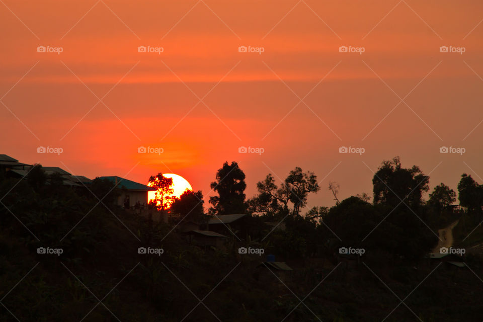 Sunset.. The beauty sunset in the nature.