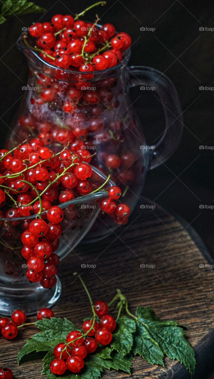 still life of red currant