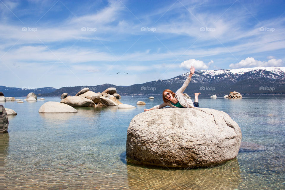 Playing around in Lake Tahoe 